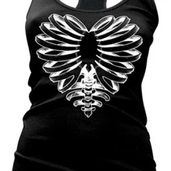 Back In Stock CARTEL INK SKELETON HEART RACERBACK TANK