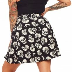 SOURPUSS SKULL DUGGERY SKATER SKIRT