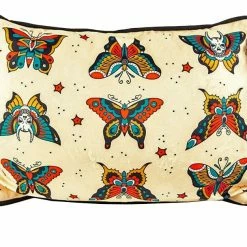 Shop Sourpuss SOURPUSS TATTOO BUTTERFLIES PILLOW