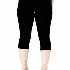 SOURPUSS CUFFED BENGALINE CAPRIS