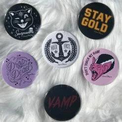 Shop Sourpuss SOURPUSS STAY GOLD POCKET MIRROR