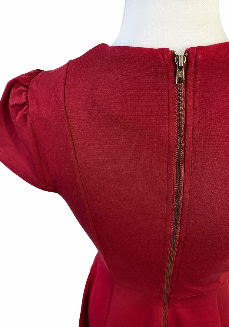 Promo 😉 SOURPUSS STUD COLLAR 👗 DRESS RED 👏 7 SOURPUSS STUD COLLAR DRESS RED