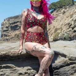 SOURPUSS LEOPARD MONOKINI HOT PINK