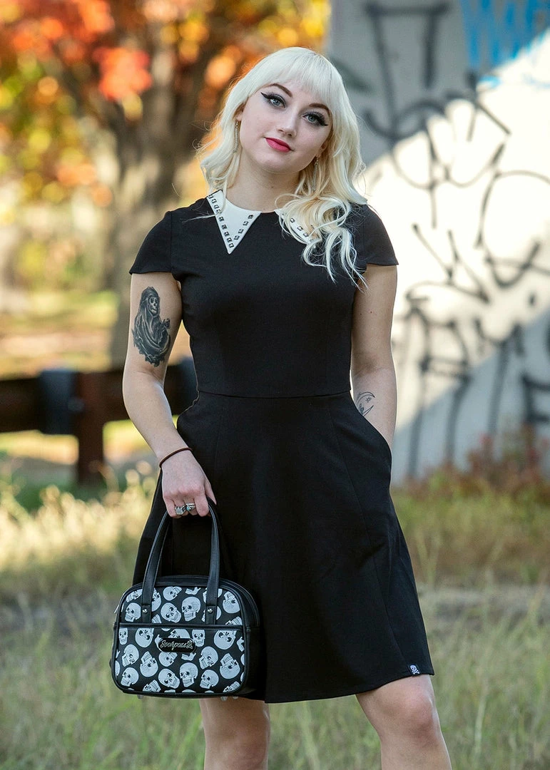 Brand new ✨ Shop Sour+Plus SOURPUSS STUD COLLAR 👗 DRESS BLK 😉 3 Shop Sour+Plus SOURPUSS STUD COLLAR DRESS BLK