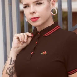 Shop Sour+Plus SOURPUSS RED ROSE POLO DRESS