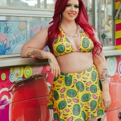 What's New SOURPUSS SPOOKY MELONS SWIM SKIRT