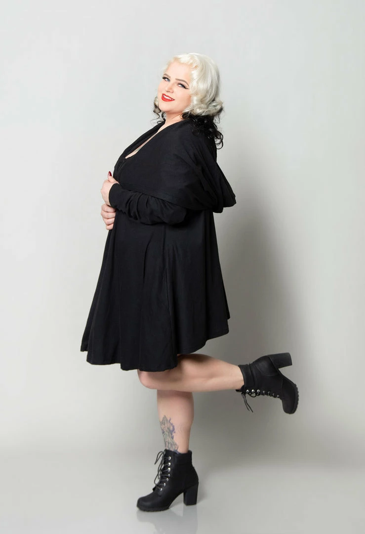 Hot Sale ⭐ Shop Sour+Plus SOURPUSS HOODED CARDIGAN BLACK 🛒 6 Shop Sour+Plus SOURPUSS HOODED CARDIGAN BLACK