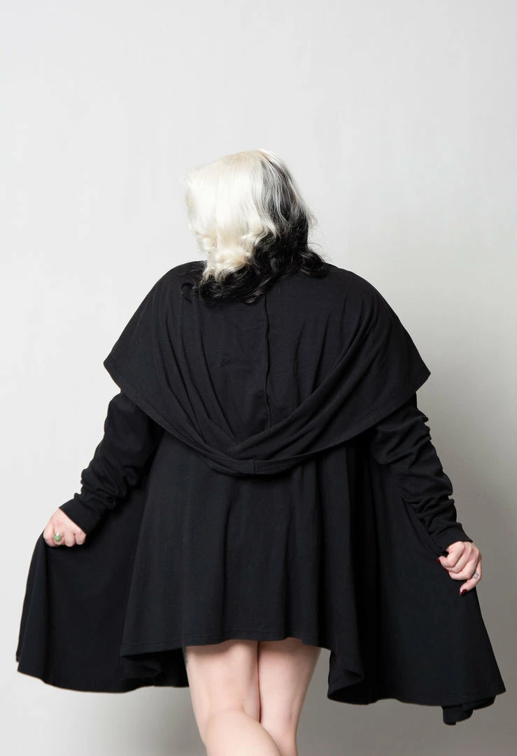 Hot Sale ⭐ Shop Sour+Plus SOURPUSS HOODED CARDIGAN BLACK 🛒 4 Shop Sour+Plus SOURPUSS HOODED CARDIGAN BLACK