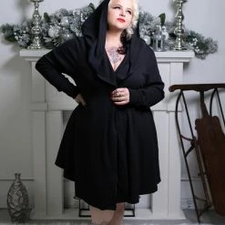 Hot Sale ⭐ Shop Sour+Plus SOURPUSS HOODED CARDIGAN BLACK 🛒 11 Shop Sour+Plus SOURPUSS HOODED CARDIGAN BLACK