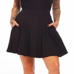 Shop Sour+Plus SOURPUSS SKATER SKIRT BLACK