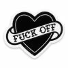 SOURPUSS F*CK OFF HEART STICKER