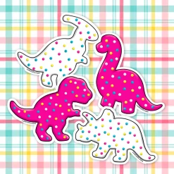 LUXCUPS CREATIVE DINO COOKIE STICKER PACK Lifestyle