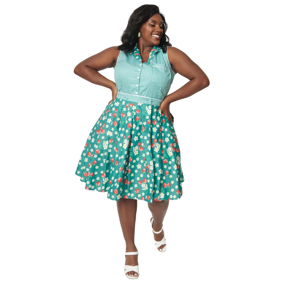 Cheap ๐ UNIQUE VINTAGE GREEN STRAWBERRY FLORAL PRINT COLLINS WRAP SWING ๐ SKIRT Shop Sour+Plus ๐ 4 UNIQUE VINTAGE GREEN STRAWBERRY FLORAL PRINT COLLINS WRAP SWING SKIRT Shop Sour+Plus