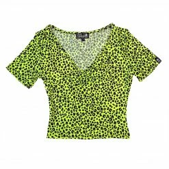 Coupon ๐คฉ SOURPUSS NEON YELLOW LEOPARD SUZIE TOP ๐ 7 SOURPUSS NEON YELLOW LEOPARD SUZIE TOP