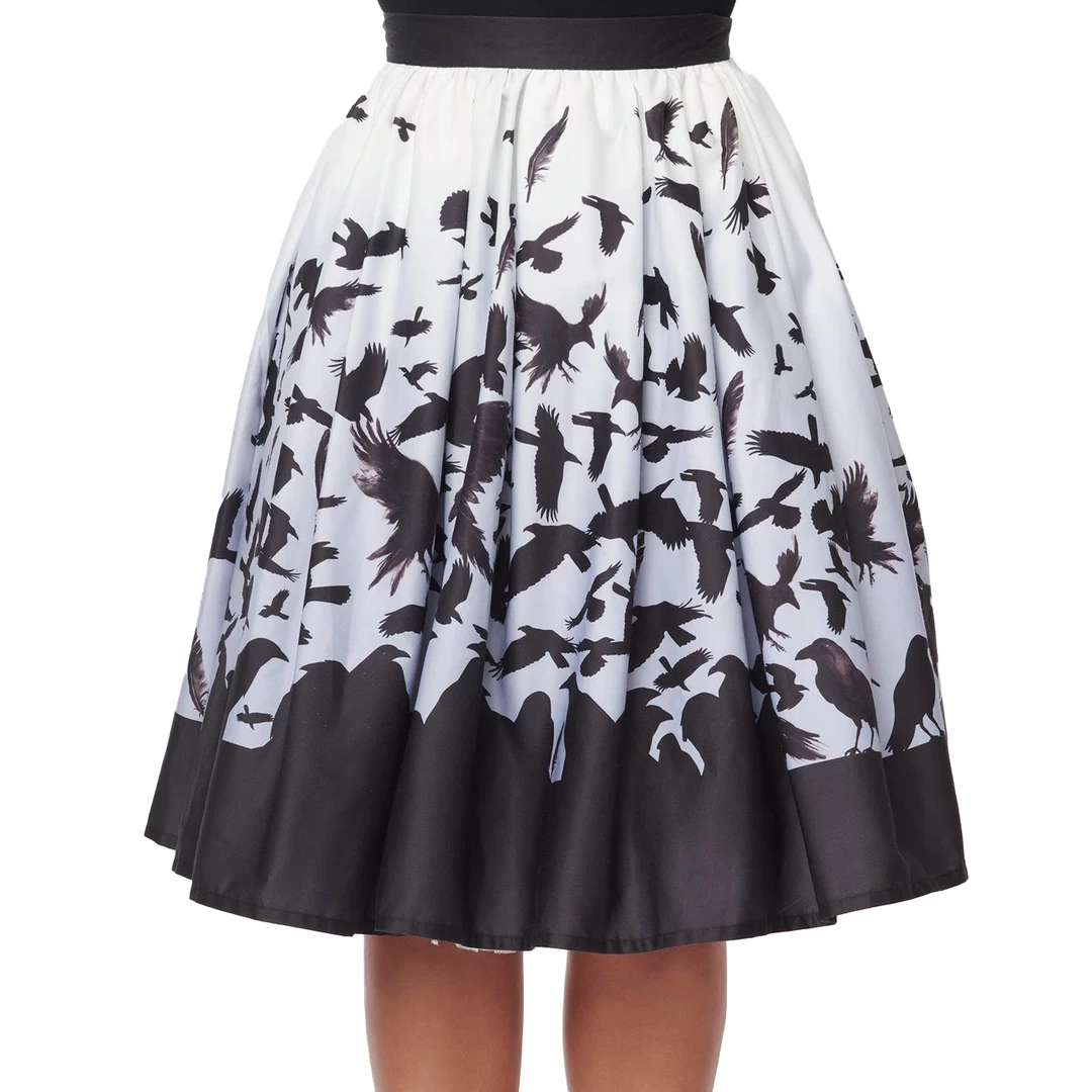 Deals ๐ UNIQUE VINTAGE X HITCHCOCK THE BIRDS SWING ๐ SKIRT ๐ฅ 3 UNIQUE VINTAGE X HITCHCOCK THE BIRDS SWING SKIRT