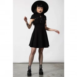 Shop Sour+Plus KILLSTAR TIED UP SKATER DRESS