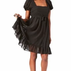 SOURPUSS CREAM PUFF DRESS BLACK Shop Sour+Plus