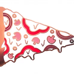 None BOSS DOTTY PAPER CO. VEGGIE PIZZA ENAMEL PIN Accessories