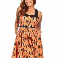 SOURPUSS DIAMONDS VERONICA DRESS ORANGE Shop Sour+Plus
