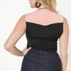 UNIQUE VINTAGE SLEEVELESS FRINGE WESTERN TOP Shop Sour+Plus