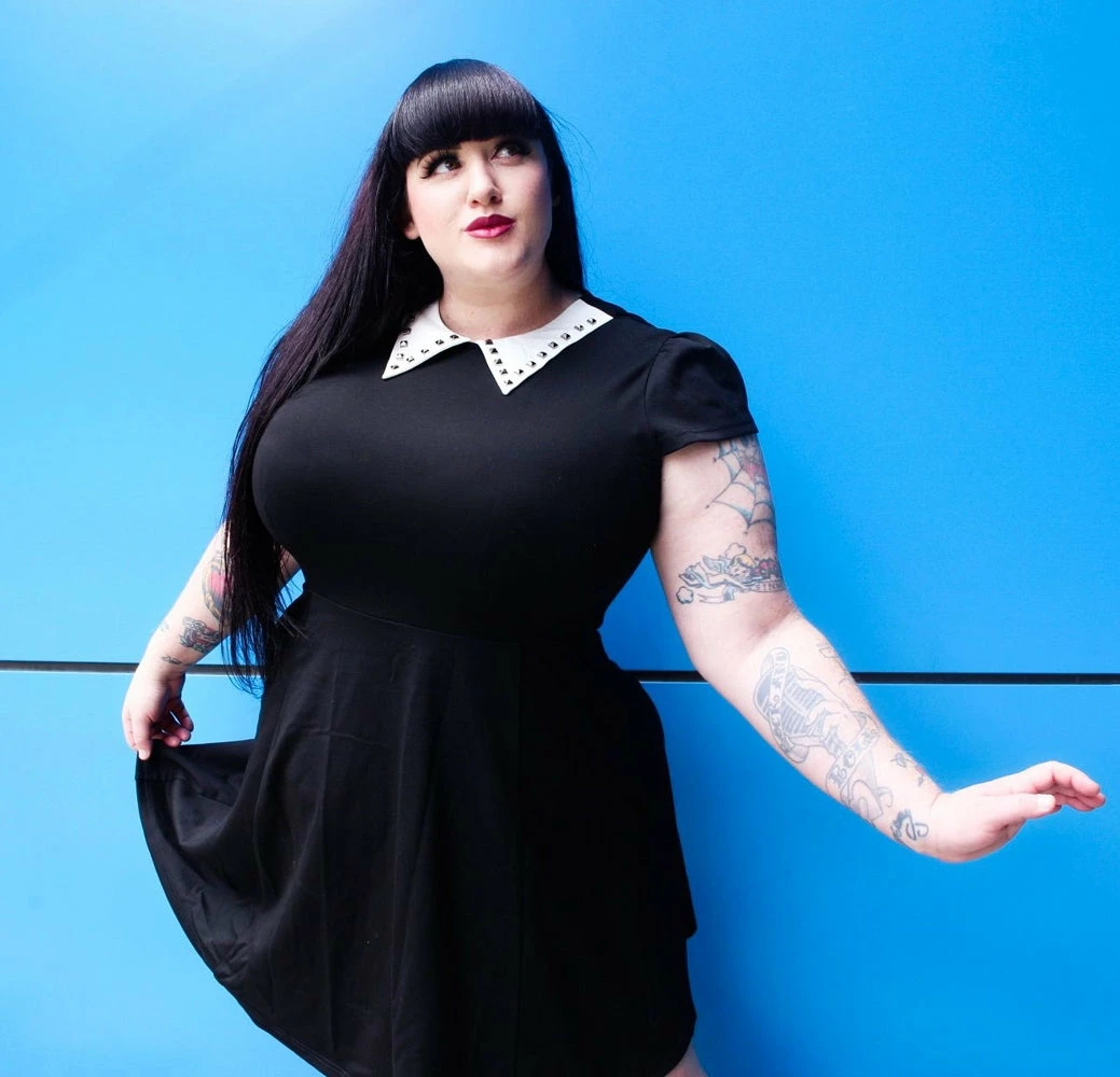 Brand new ✨ Shop Sour+Plus SOURPUSS STUD COLLAR 👗 DRESS BLK 😉 5 Shop Sour+Plus SOURPUSS STUD COLLAR DRESS BLK